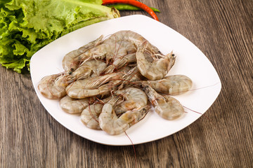 Raw king prawn