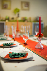 Green napkin  as a fir-tree
