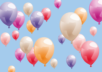 ballon - fête - ballon de baudruche - brillant - léger - symbole - festif - anniversaire - invitation - fond - 185980216