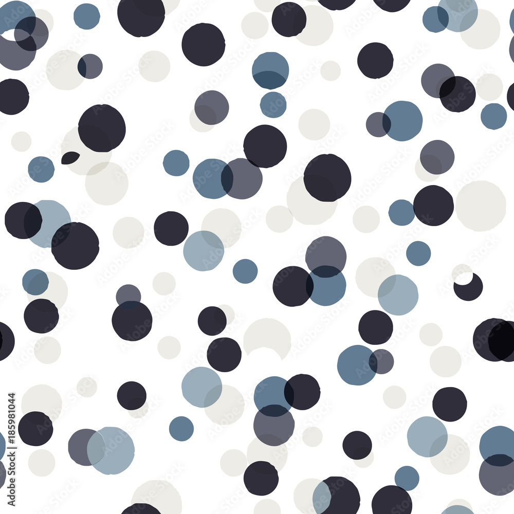 Poster Vector seamless pattern with big confetti.