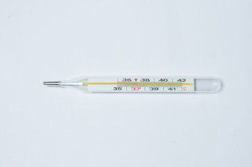 Thermometer on a white background