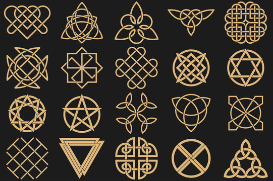 Set of ancient symbols