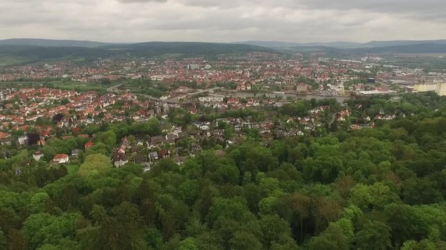 Hameln Panorama aus dem Wald