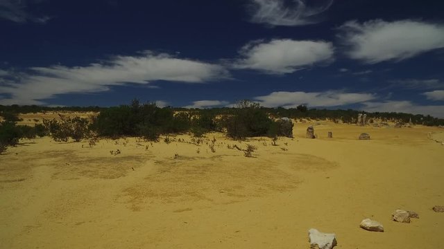 Hintergrundsequenz für Sprecher / Moderator in der Pinnacle Desert in West-Australien