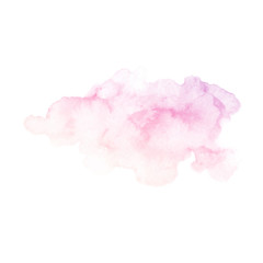 Hand painted purple and pink watercolor texture isolated on the white background. Usable as a template for cards, invitations and more. - 185984448