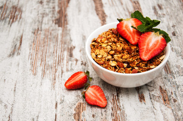 Homemade baked granola