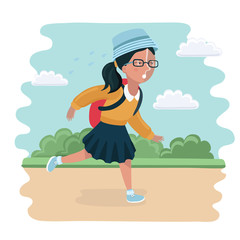 Girl Going Back to School