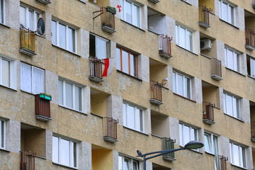 Fototapeta na wymiar Block of flats in Warsaw .