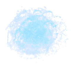 Blue watercolor stain isolated on white background