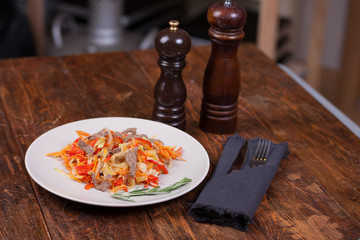 meat with vegetables
