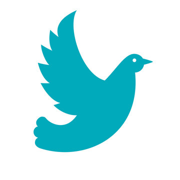 wedding dove blue icon