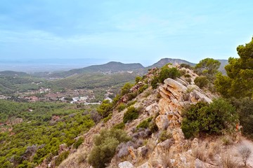 Fototapeta na wymiar Surroundings of Serra In the middle of the Sierra Calderona Natural Park.
