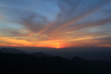 Twilight in mountain Thailand