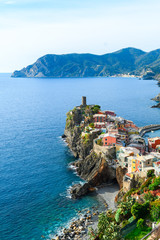 colorful town of vernazza at cinque terre, italy