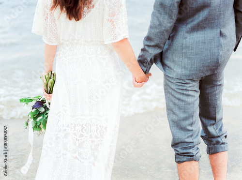 wedding couple on the beach