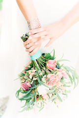 pink pastel summer wedding bouquet
