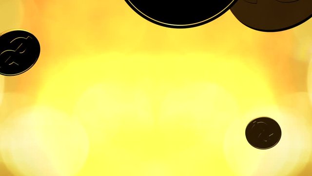 3D Gold US dollar .Coins Explosion, Casino jackpot 