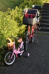 Parent and child bicycles, bicycles for babies and bicycles for adults