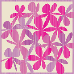 Set of Grunge Flower Shapes