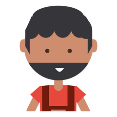 cartoon mechanic man icon