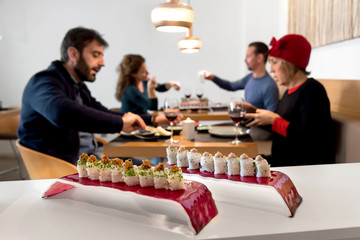Fototapeta premium People in elegant oriental restaurant