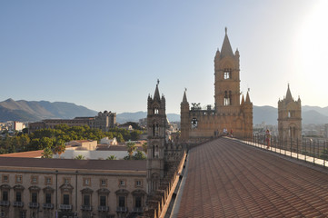 Naklejka premium View of the city of Palermo