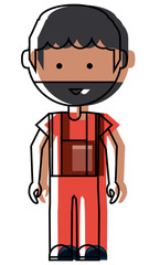 cartoon mechanic man icon