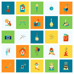 Happy Birthday Icons Set