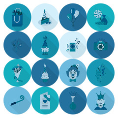 Happy Birthday Icons Set