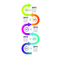 business concept timeline. Infographic template, realistic paper steps infographic, vector banner can be used for workflow layout, diagram,presentation, education or any number option,