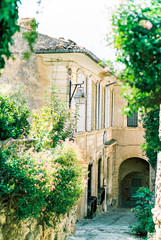 French stone houses in alley