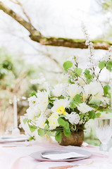 Spring center piece wedding