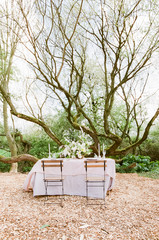 outdoor wedding dining table