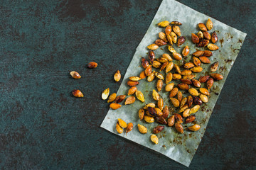 Pumpkin seeds fried with spices