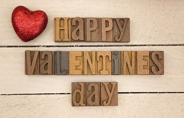 Valentines Themed Background on a Wooden Table