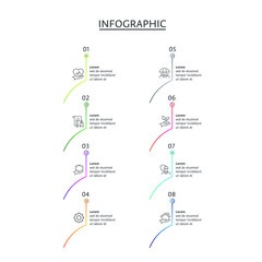 business concept timeline. Infographic template, realistic paper steps infographic, vector banner can be used for workflow layout, diagram,presentation, education or any number option,