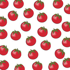 seamless pattern tomato vegetable diet vector illustration