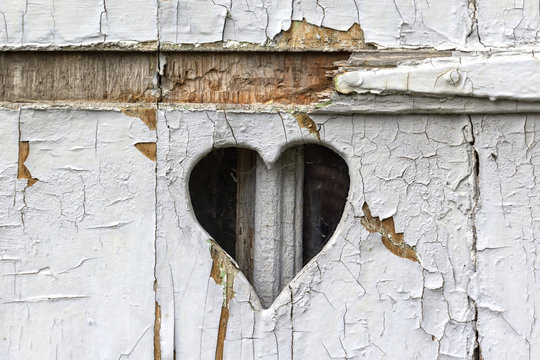 Wooden heart shape, vintage look