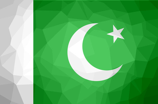Pakistan Polygon Flag.