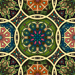 Seamless pattern. Vintage decorative elements. Hand drawn background. Islam, Arabic, Indian, ottoman motifs. Perfect for printing on fabric or paper.