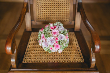 Fototapeta na wymiar wedding flower bouquet close up