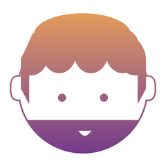 cartoon man face icon