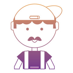 cartoon mechanic man icon