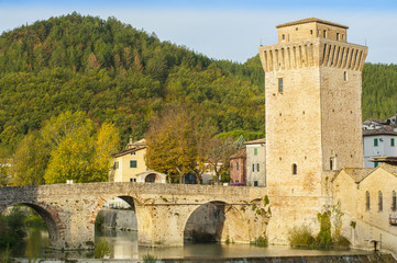 Fototapeta na wymiar Il ponte romano di Fermignano
