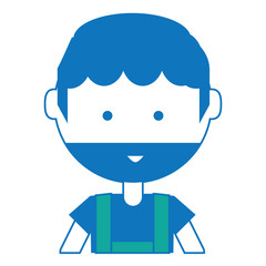 cartoon mechanic man icon