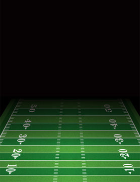 American Football Field Background Template Illustration