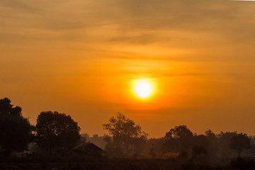 PHA Taem, Khong Chiam, Ubon ,Thailand , THE first Sunrise in siam on December,01,2018 in PHA Taem, Khong Chiam, Ubon ,Thailand.