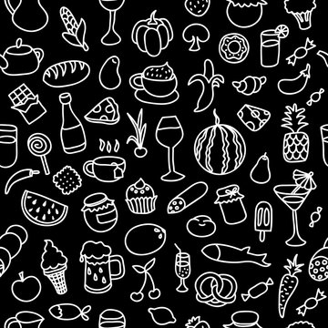 Seamless pattern with food. Seamless pattern can be used for wallpaper,  pattern fills, web page background,  surface textures.