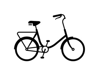 Fototapeta premium Vintage Kids Bicycle Silhouette. Simple Vector Illustration Of A Old Fashioned Bike.
