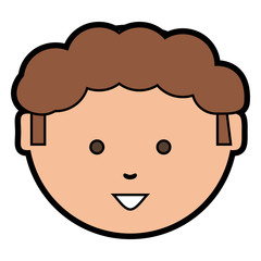 cartoon man face icon